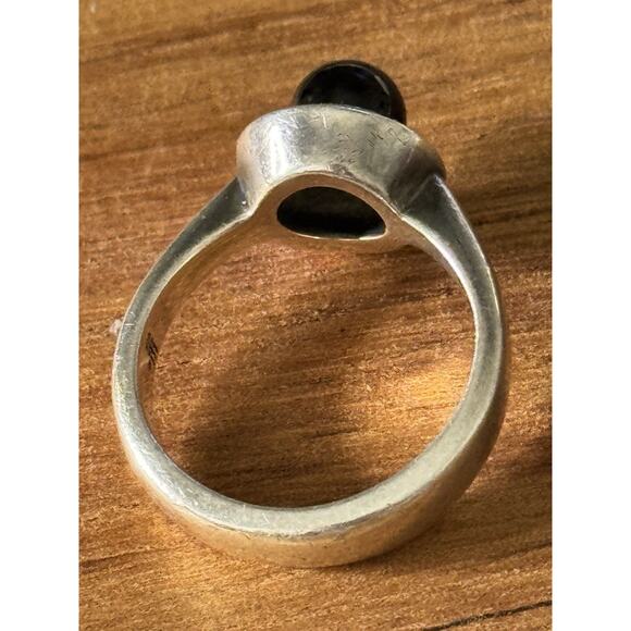 James Avery Retired Sterling Silver Black Onyx Beaded Ring Size 7 - Picture 2 of 6